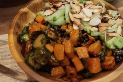 Brussels Sprouts and Sweet Potatoes